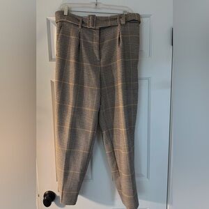 Ann Taylor Houndstooth Pants in Black and Tan